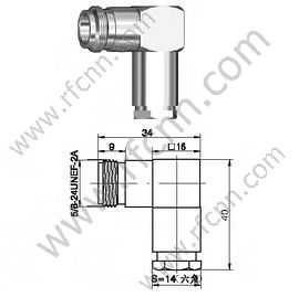 N Connectors Female Clamp Right Angle For RG58 Coaxial 