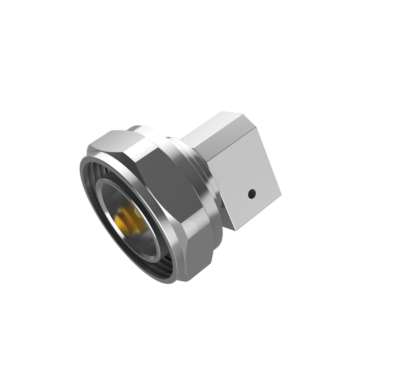 7/16 Connector Plug Solder Right Angle For 3/8" SuperFlexible Cable