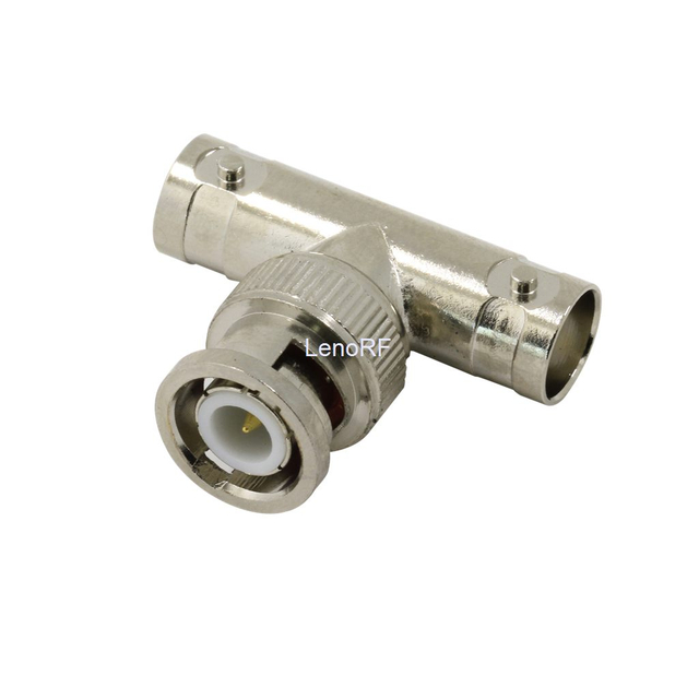 BNC PLUG TO JACK T TYPE RF ADAPTOR
