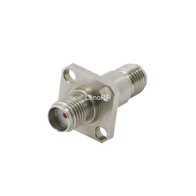 SMA JACK TO JACK FLANGE MOUNT RF ADAPTOR