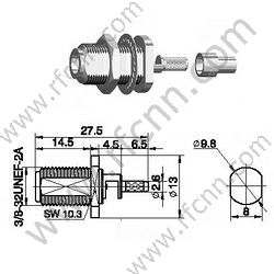 F Bulkhead RF Connector for RG179
